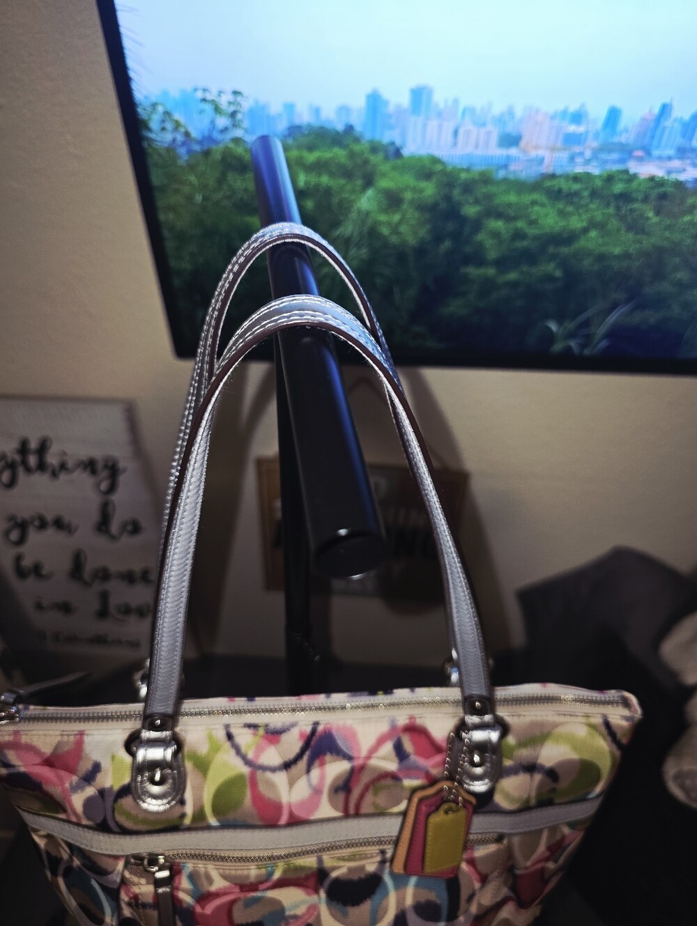 Coach Poppy Ikat Signature C Glam Tote (Style No. 19877) - Picture 4 of 9